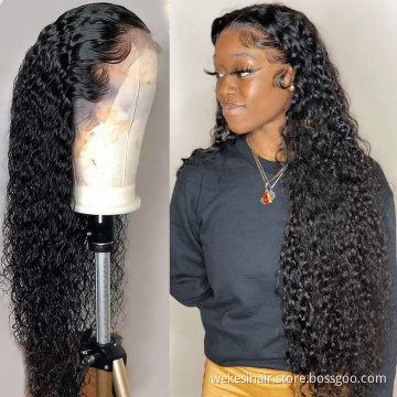 Factory Wholesale 13x4 Front Lace Wigs Kinky Curly 100% Human Virgin Hair Real Mink Brazilian Curly Wig Lace Frontals Human Hair